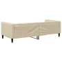 Cream fabric sofa bed 90x200 cm by vidaXL, Beds and slatted bases - Ref: Foro24-353987, Price: 182,77 €, Discount: %