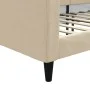 Cream fabric sofa bed 90x200 cm by vidaXL, Beds and slatted bases - Ref: Foro24-353987, Price: 182,77 €, Discount: %
