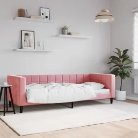 Rosafarbenes Samtschlafsofa 80x200 cm von vidaXL, Betten und Lattenroste - Ref: Foro24-354004, Preis: 182,18 €, Rabatt: %