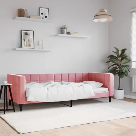 Rosafarbenes Samtschlafsofa 80x200 cm von vidaXL, Betten und Lattenroste - Ref: Foro24-354004, Preis: 182,18 €, Rabatt: %