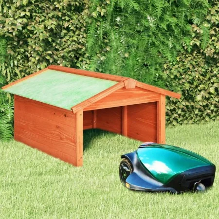 Solid fir wood robotic lawnmower shed 72x87x50 cm by vidaXL, Lawn Mower Covers - Ref: Foro24-170878, Price: 95,49 €, Discount: %