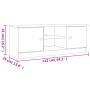 ALTA TV-Schrank aus massivem weißem Kiefernholz 112x35x41 cm von vidaXL, TV-Möbel - Ref: Foro24-353936, Preis: 88,85 €, Rabat...