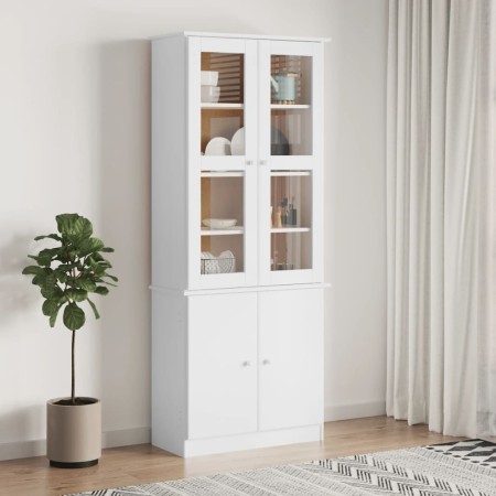ALTA Vitrine aus massivem weißem Kiefernholz 77x35x186,5cm von vidaXL, Sideboards - Ref: Foro24-353950, Preis: 298,13 €, Raba...