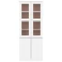 Armario vitrina ALTA madera maciza pino blanco 77x35x186,5cm de vidaXL, Aparadores - Ref: Foro24-353950, Precio: 293,41 €, De...