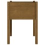 Jardinera de madera maciza de pino marrón miel 50x50x70 cm en Maceteros y jardineras | Comprar online en Foro24