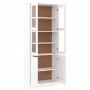 Armario vitrina ALTA madera maciza pino blanco 77x35x186,5cm de vidaXL, Aparadores - Ref: Foro24-353950, Precio: 293,41 €, De...