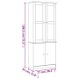 ALTA Vitrine aus massivem weißem Kiefernholz 77x35x186,5cm von vidaXL, Sideboards - Ref: Foro24-353950, Preis: 298,13 €, Raba...