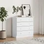 Cómoda cajonera ALTA madera maciza pino blanco 77x35x73 cm de vidaXL, Cajoneras - Ref: Foro24-353922, Precio: 149,81 €, Descu...