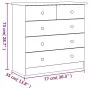 Cómoda cajonera ALTA madera maciza pino blanco 77x35x73 cm de vidaXL, Cajoneras - Ref: Foro24-353922, Precio: 149,81 €, Descu...