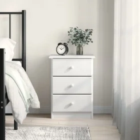 ALTA Nachttisch aus massivem weißem Kiefernholz 41x35x55,5 cm von vidaXL, Nachttische - Ref: Foro24-353918, Preis: 70,95 €, R...