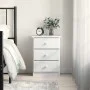 Mesita de noche ALTA madera maciza de pino blanco 41x35x55,5 cm de vidaXL, Mesitas de noche - Ref: Foro24-353918, Precio: 70,...