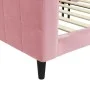 Rosafarbenes Samtschlafsofa 90x200 cm von vidaXL, Betten und Lattenroste - Ref: Foro24-354011, Preis: 185,12 €, Rabatt: %