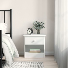 Tall solid white pine wood bedside table 41x35x41 cm by vidaXL, Nightstands - Ref: Foro24-353914, Price: 48,06 €, Discount: %