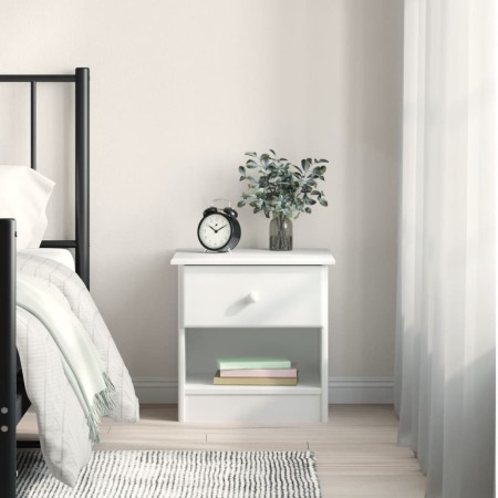 Tall solid white pine wood bedside table 41x35x41 cm by vidaXL, Nightstands - Ref: Foro24-353914, Price: 48,06 €, Discount: %