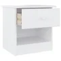 Tall solid white pine wood bedside table 41x35x41 cm by vidaXL, Nightstands - Ref: Foro24-353914, Price: 47,31 €, Discount: %