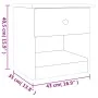 Tall solid white pine wood bedside table 41x35x41 cm by vidaXL, Nightstands - Ref: Foro24-353914, Price: 47,31 €, Discount: %