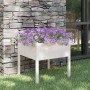 Jardinera de madera maciza de pino blanca 70x70x70 cm en Maceteros y jardineras | Comprar online en Foro24