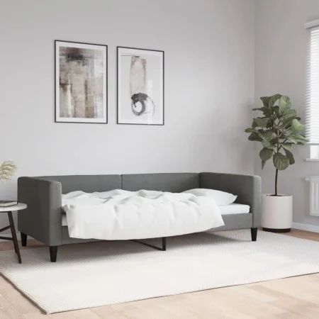 Dark gray fabric sofa bed 90x190 cm by vidaXL, Beds and slatted bases - Ref: Foro24-353994, Price: 208,99 €, Discount: %