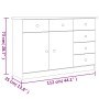 Solid pine wood HIGH sideboard 112x35x73 cm by vidaXL, Sideboards - Ref: Foro24-353940, Price: 173,26 €, Discount: %