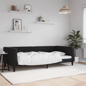Sofá cama terciopelo negro 100x200 cm de vidaXL, Camas y somieres - Ref: Foro24-354019, Precio: 194,37 €, Descuento: %