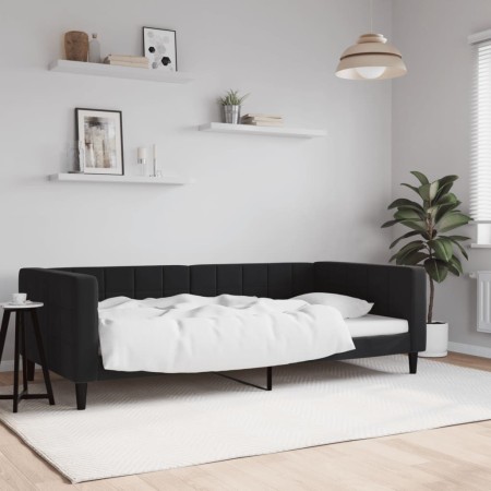 Sofá cama terciopelo negro 100x200 cm de vidaXL, Camas y somieres - Ref: Foro24-354019, Precio: 194,37 €, Descuento: %