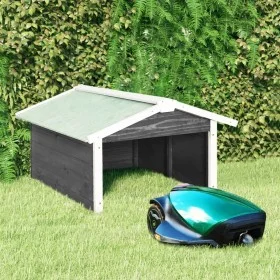 Gray and white fir wood robotic lawnmower shed by vidaXL, Lawn Mower Covers - Ref: Foro24-170879, Price: 101,28 €, Discount: %