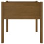 Jardineras 2 uds madera maciza de pino marrón miel 70x70x70 cm en Maceteros y jardineras | Comprar online en Foro24