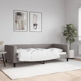 Taupe gray fabric sofa bed 100x200 cm by vidaXL, Beds and slatted bases - Ref: Foro24-353991, Price: 186,34 €, Discount: %
