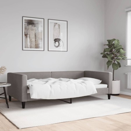 Taupe gray fabric sofa bed 100x200 cm by vidaXL, Beds and slatted bases - Ref: Foro24-353991, Price: 191,46 €, Discount: %