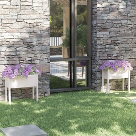 Jardineras 2 uds madera maciza de pino blanco 70x31x70 cm Jardineras 2 uds madera maciza de pino blanco 70x31x70 cm