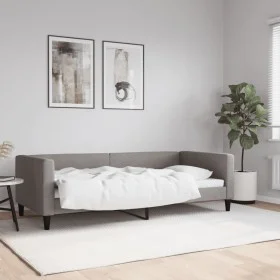 Taupe gray fabric sofa bed 90x200 cm by vidaXL, Beds and slatted bases - Ref: Foro24-353986, Price: 184,09 €, Discount: %