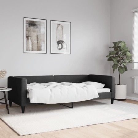 Schlafsofa aus schwarzem Stoff, 90 x 200 cm von vidaXL, Betten und Lattenroste - Ref: Foro24-353985, Preis: 150,50 €, Rabatt: %