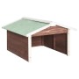 Mocha and white fir wood robotic lawnmower shed by vidaXL, Lawn Mower Covers - Ref: Foro24-170880, Price: 82,68 €, Discount: %