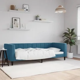 Sofá cama terciopelo azul 80x200 cm de vidaXL, Camas y somieres - Ref: Foro24-354000, Precio: 209,17 €, Descuento: %