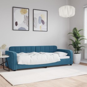 Blaues Samtschlafsofa 80x200 cm von vidaXL, Betten und Lattenroste - Ref: Foro24-354050, Preis: 187,24 €, Rabatt: %