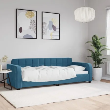 Sofá cama terciopelo azul 80x200 cm de vidaXL, Camas y somieres - Ref: Foro24-354050, Precio: 184,48 €, Descuento: %