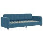 Blue velvet sofa bed 80x200 cm by vidaXL, Beds and slatted bases - Ref: Foro24-354050, Price: 187,24 €, Discount: %