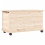 Storage trunk with wheels ALTA solid wood 73x39.5x44 cm by vidaXL, Storage trunks - Ref: Foro24-353927, Price: 90,62 €, Disco...