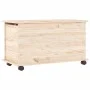 Storage trunk with wheels ALTA solid wood 73x39.5x44 cm by vidaXL, Storage trunks - Ref: Foro24-353927, Price: 84,49 €, Disco...