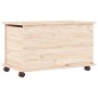 Storage trunk with wheels ALTA solid wood 73x39.5x44 cm by vidaXL, Storage trunks - Ref: Foro24-353927, Price: 90,62 €, Disco...