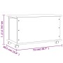 Storage trunk with wheels ALTA solid wood 73x39.5x44 cm by vidaXL, Storage trunks - Ref: Foro24-353927, Price: 90,62 €, Disco...