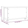 Storage trunk with wheels ALTA solid wood 73x39.5x44 cm by vidaXL, Storage trunks - Ref: Foro24-353927, Price: 84,49 €, Disco...
