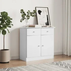 Aparador ALTA madera maciza de pino blanco 77x35x73 cm de vidaXL, Aparadores - Ref: Foro24-353942, Precio: 122,95 €, Descuent...