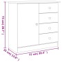 ALTA Sideboard aus massivem Kiefernholz 77x35x73 cm von vidaXL, Sideboards - Ref: Foro24-353943, Preis: 116,91 €, Rabatt: %