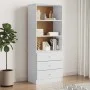 ALTA white pine wood bookcase with drawers 60x35x142 cm by vidaXL, Bookcases and shelves - Ref: Foro24-353952, Price: 138,51 ...