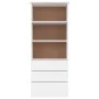ALTA white pine wood bookcase with drawers 60x35x142 cm by vidaXL, Bookcases and shelves - Ref: Foro24-353952, Price: 138,51 ...