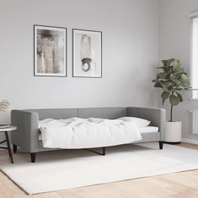 Hellgraues Schlafsofa aus Stoff, 90 x 200 cm von vidaXL, Betten und Lattenroste - Ref: Foro24-353983, Preis: 172,72 €, Rabatt: %