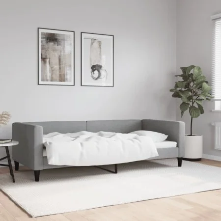 Hellgraues Schlafsofa aus Stoff, 90 x 200 cm von vidaXL, Betten und Lattenroste - Ref: Foro24-353983, Preis: 182,94 €, Rabatt: %