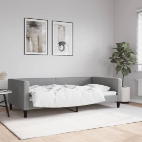 Hellgraues Schlafsofa aus Stoff, 100 x 200 cm von vidaXL, Betten und Lattenroste - Ref: Foro24-353988, Preis: 157,18 €, Rabat...