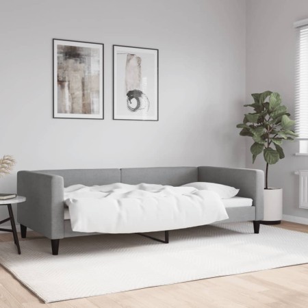 Hellgraues Schlafsofa aus Stoff, 100 x 200 cm von vidaXL, Betten und Lattenroste - Ref: Foro24-353988, Preis: 157,18 €, Rabat...